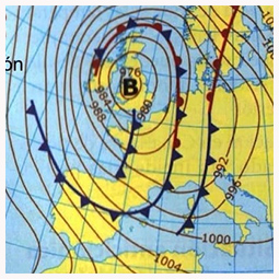 Cartas o mapas del clima.